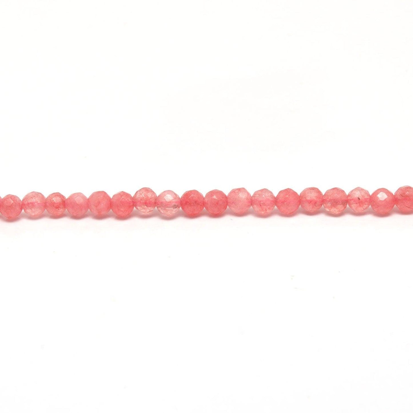 Pink Quartz Faceted Round Gemstone Beads 3-3.5-4mm - SAR Gems