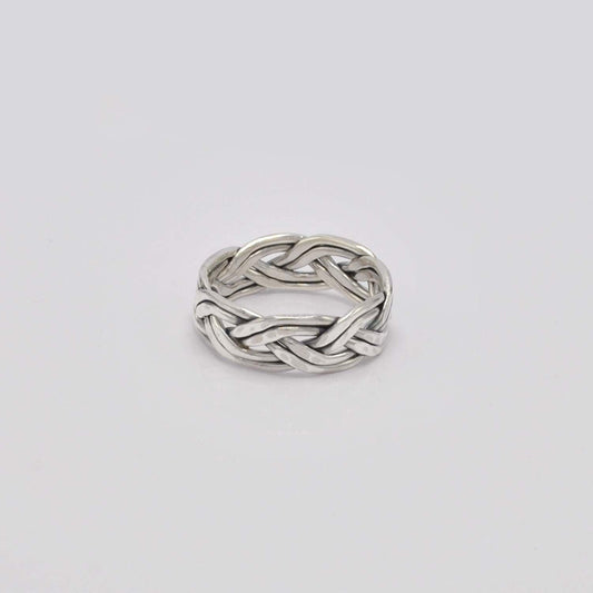 Silver Woven Ring Size 12 - SAR Gems