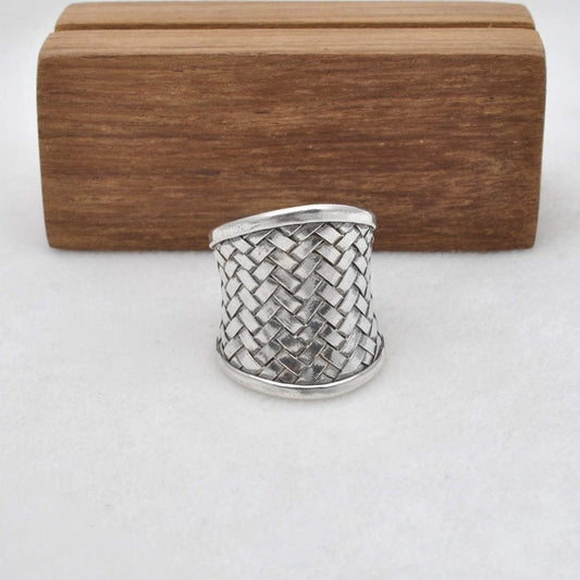 Wide Band Thumb Silver Ring Size 9 - SAR Gems