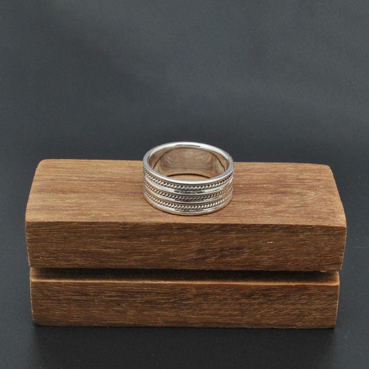 Solid 925 Silver Classic Wedding Bands Size 9 - SAR Gems