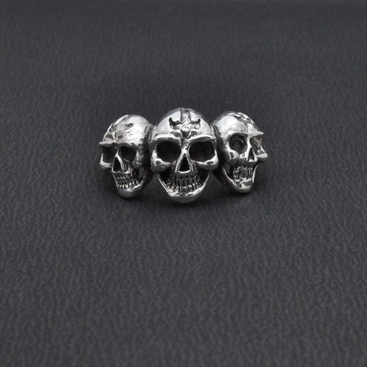 Cluster Skull Silver Ring Size 9 - SAR Gems