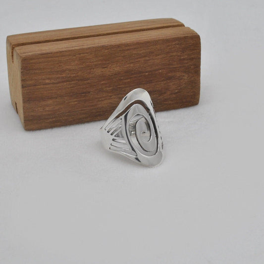 Men Women Silver Spiral Ring Size 10 - SAR Gems