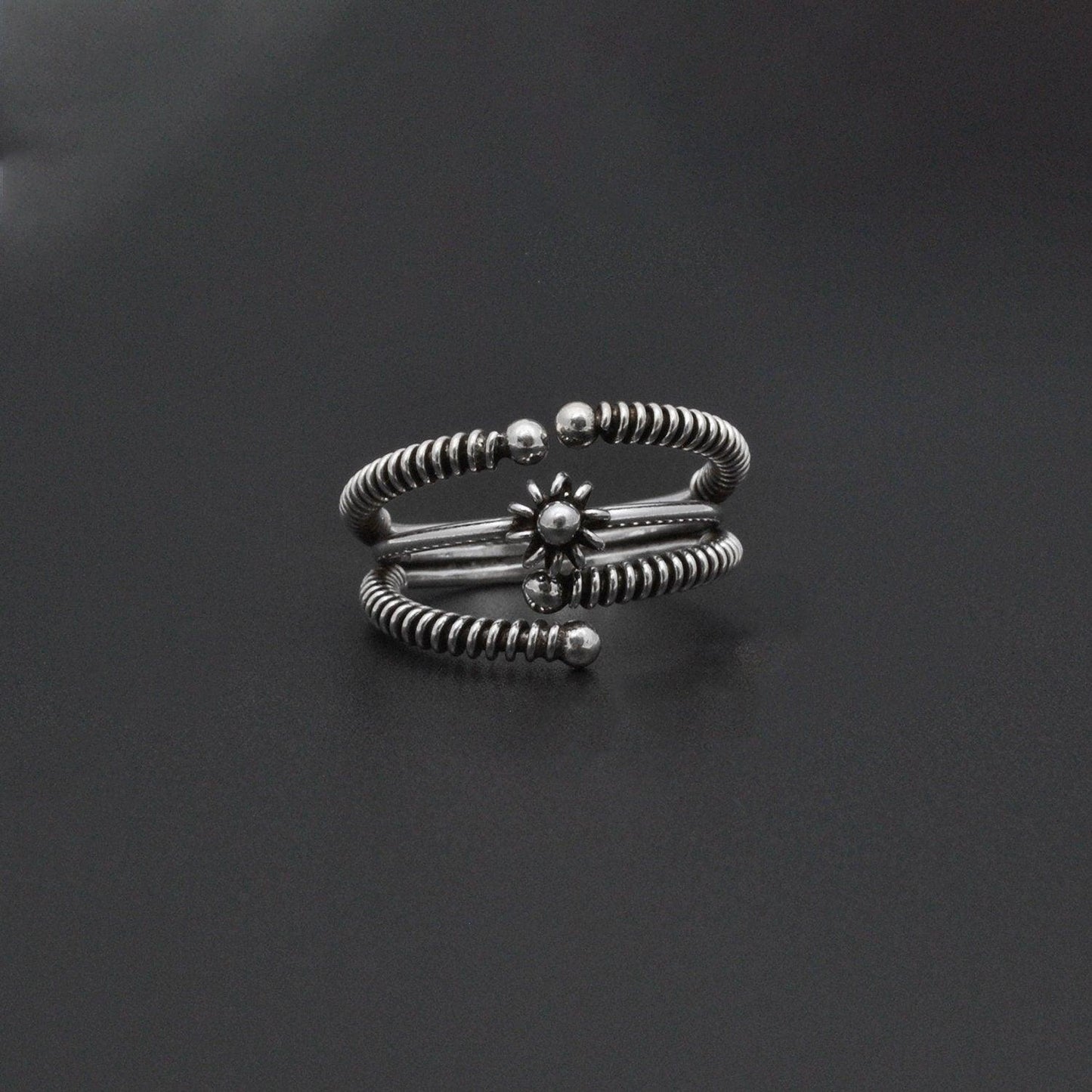 Boho Hippie Silver Ring Size 9 Christmas Gift - SAR Gems