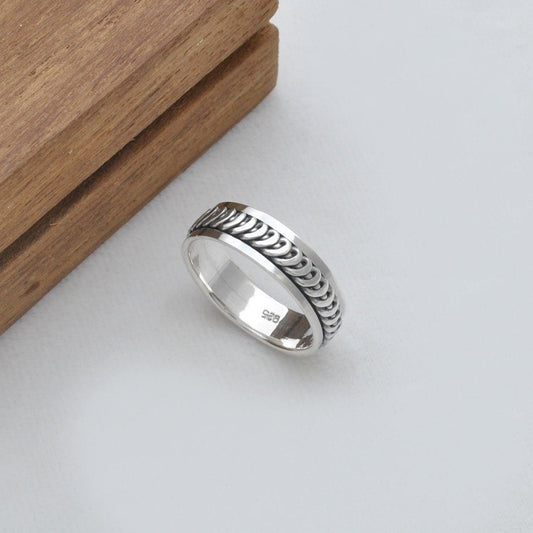 Braided Silver Band Ring Size 11 Christmas Gift - SAR Gems
