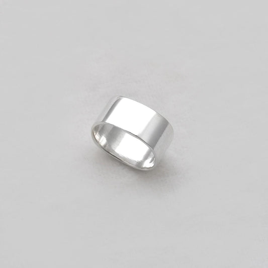Square Solid Sterling Silver Band Ring Size 7 - SAR Gems