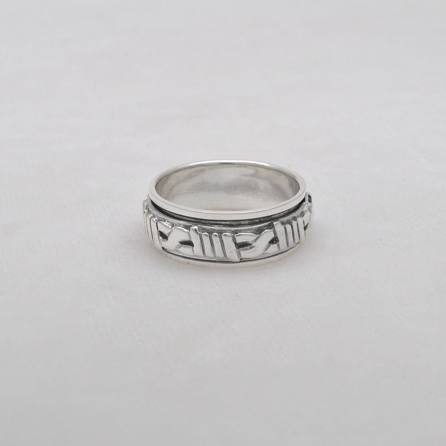 Silver Viking Band Thumb Ring Size 13 - SAR Gems