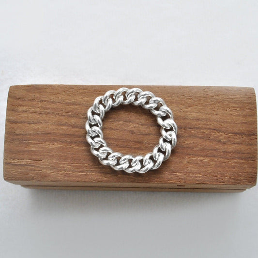 925 Silver Cuban Link Ring Size 9 - SAR Gems