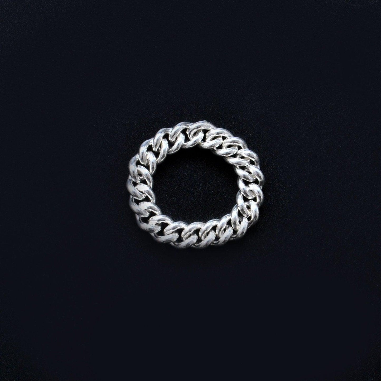 925 Silver Cuban Link Ring Size 9 - SAR Gems