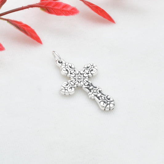 Sterling Silver Holy Cross Pendant - Christmas Gift - SAR Gems