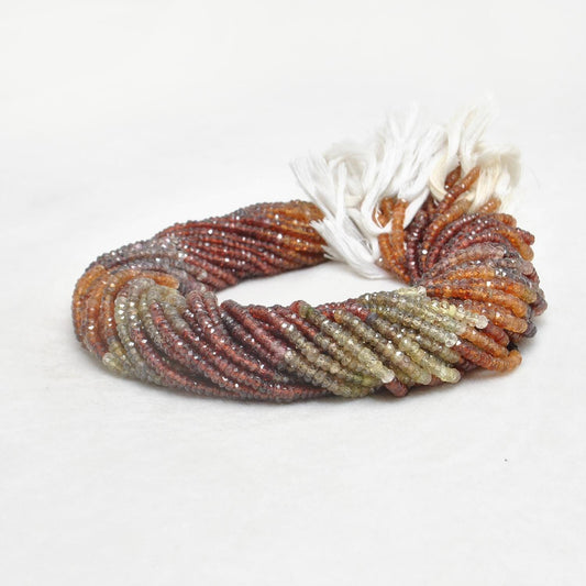 Natural Sapphire Rondelle Gemstone Beads 13" Strand - view 3