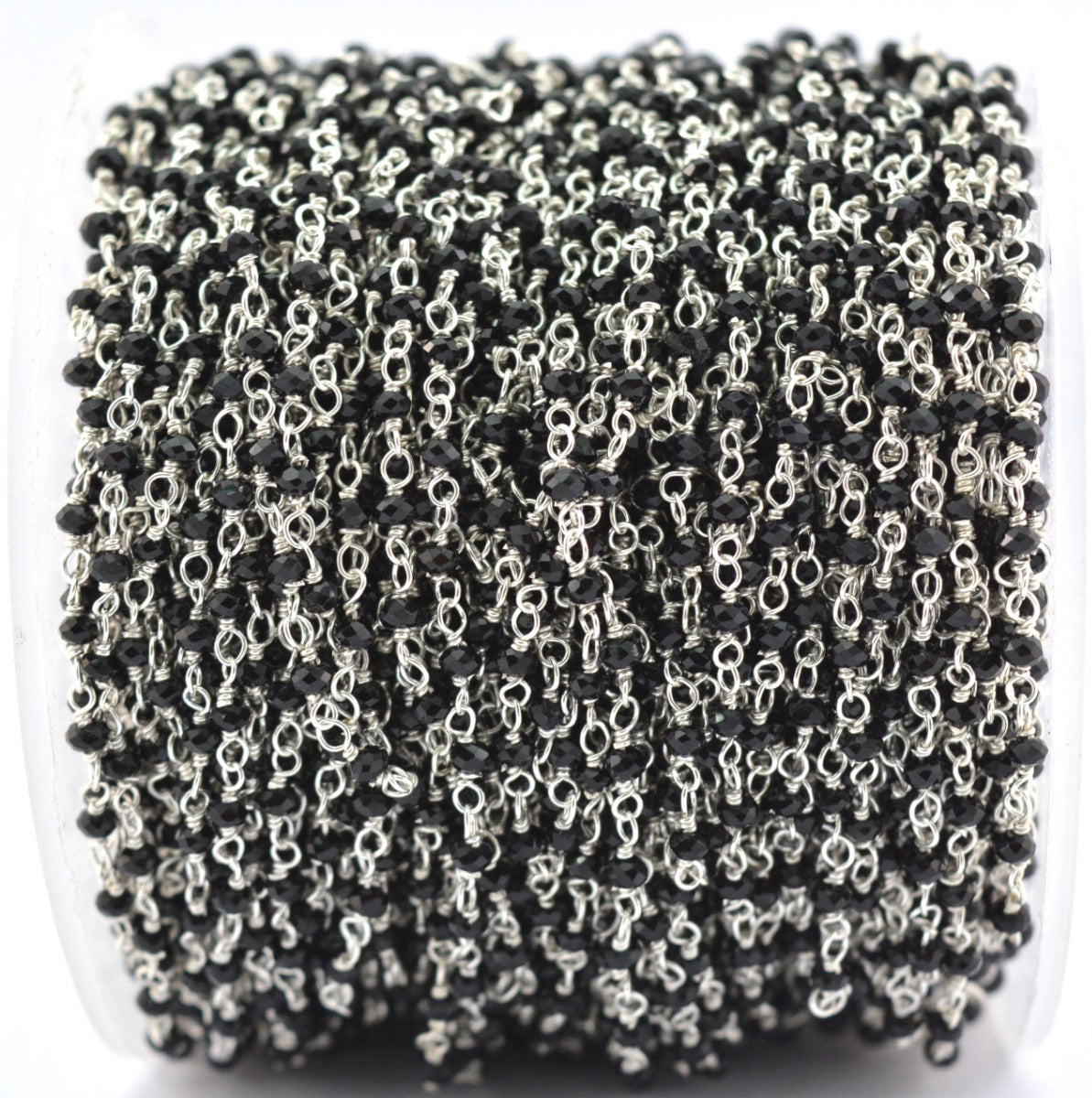 Elegant 925 Silver Gold Rosary Chain - Spinel 2mm