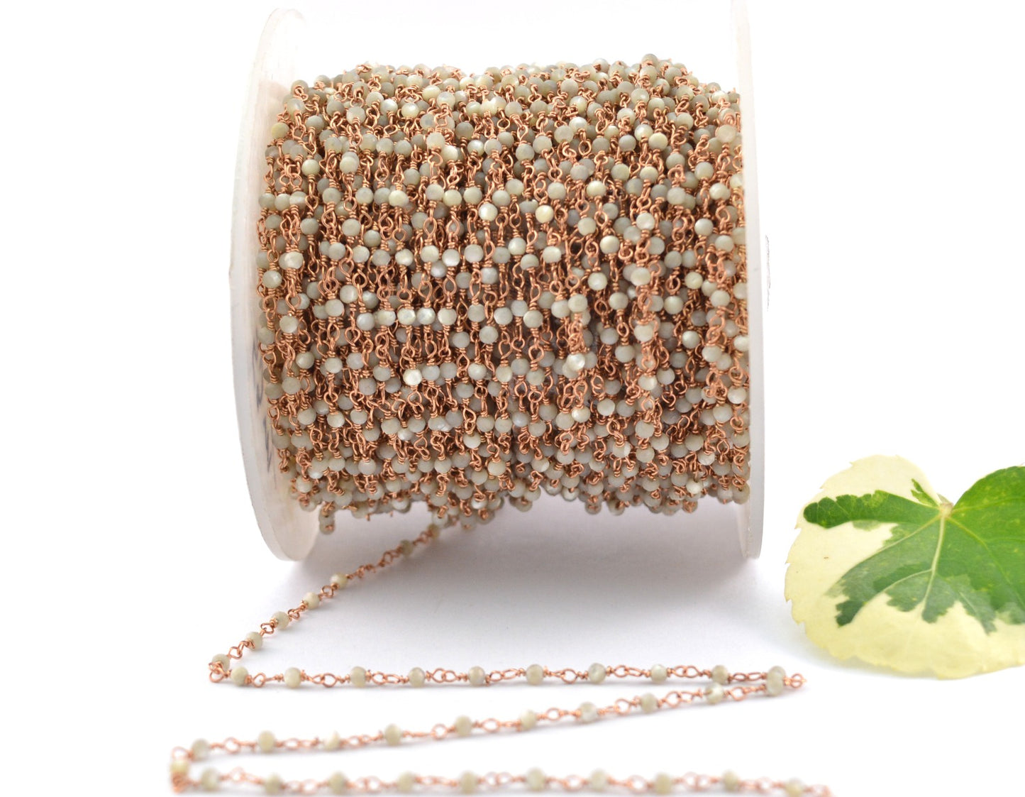 Trendy Rosary Chain - Pearl 925 Silver 2mm