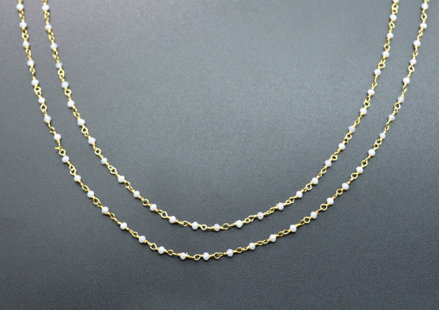 Classic Rosary Chain - Stone 925 Silver 2mm