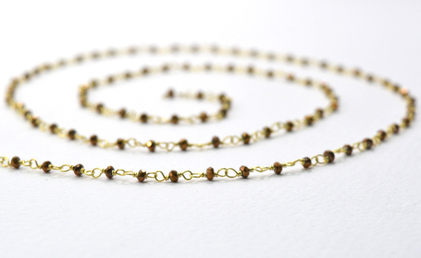 Vintage Rosary Chain - Pyrite 925 Silver 2mm