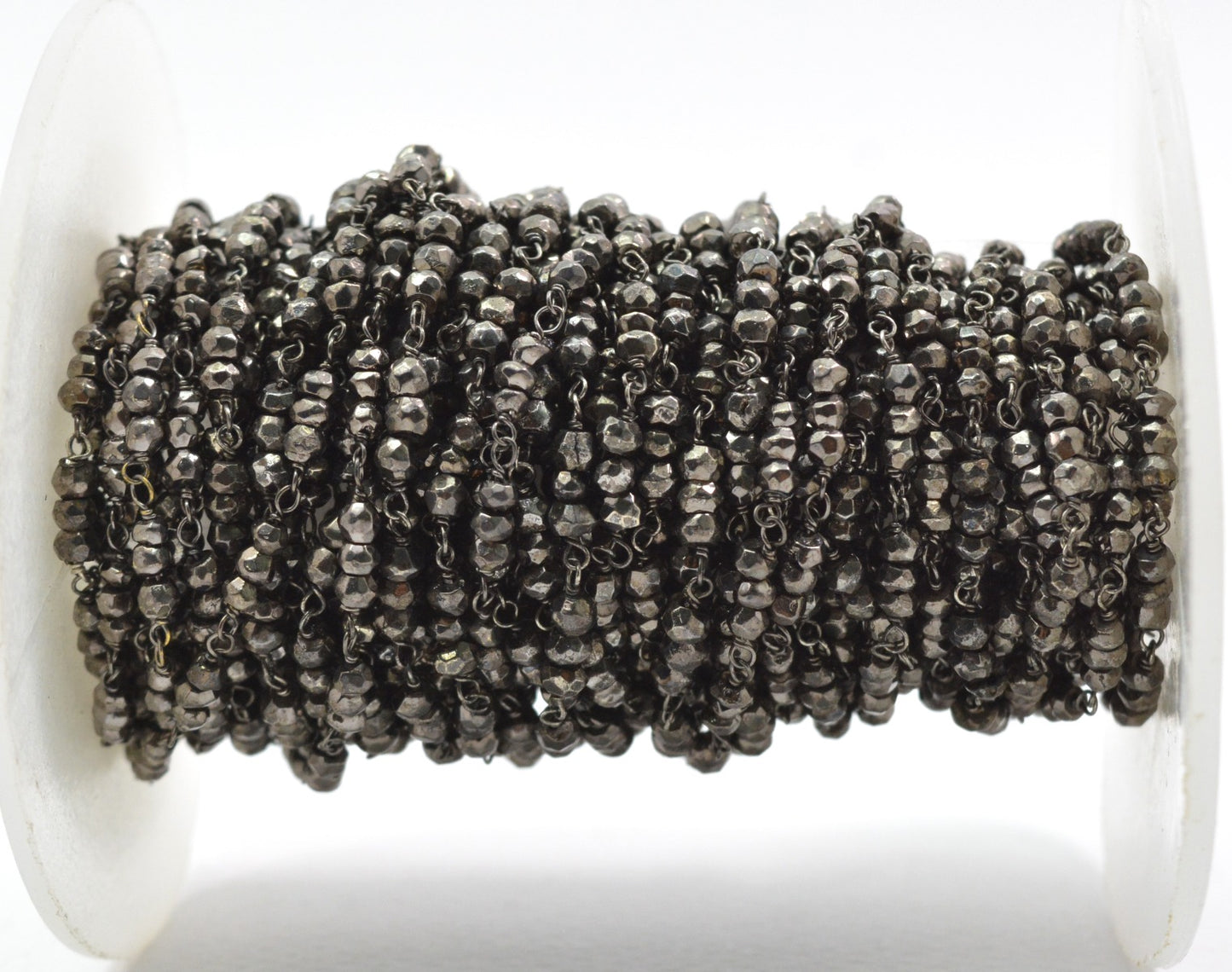 Radiant Rosary Chain - Pyrite 925 Silver Gold 3mm