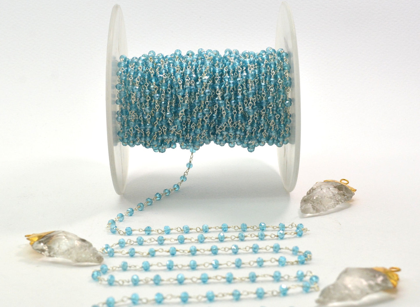 Classic Rosary Chain - Chalcedony 925 Silver 3mm