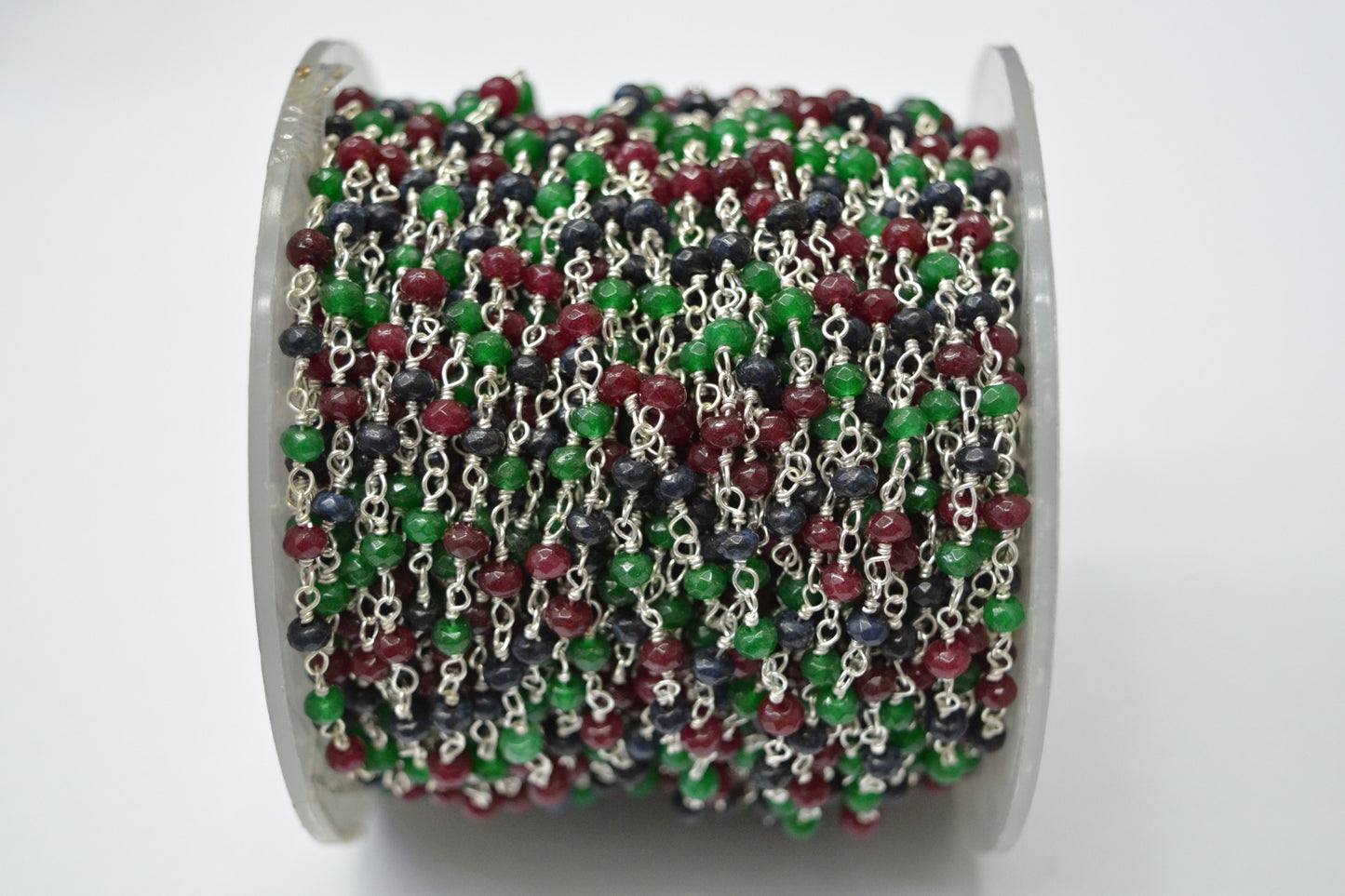 Graceful Rosary Chain - Emerald 925 Gold Silver 3mm