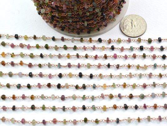 Tourmaline Rosary Chain - 925 Silver, 4.50mm - view 3