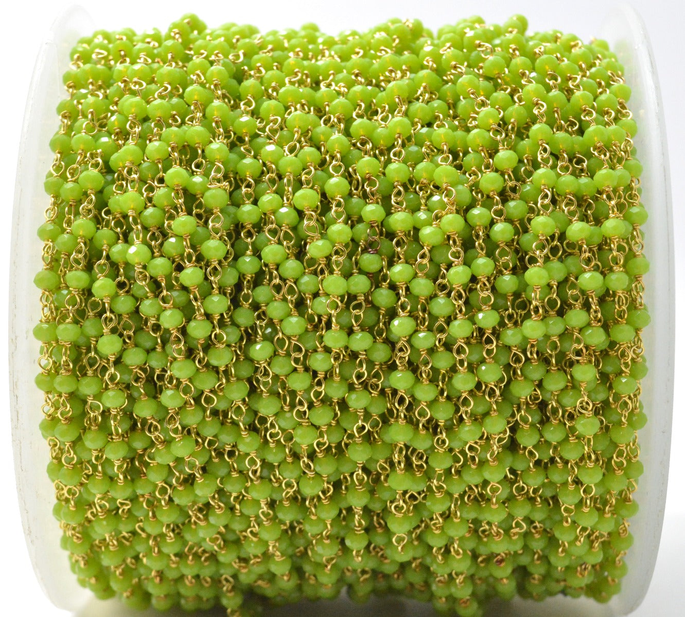 Unique 925 Silver Gold Rosary Chain - Stone 3mm