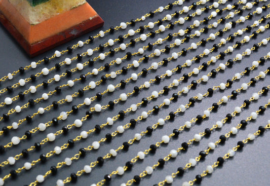 Graceful Rosary Chain - Spinel 925 Gold Silver 3mm