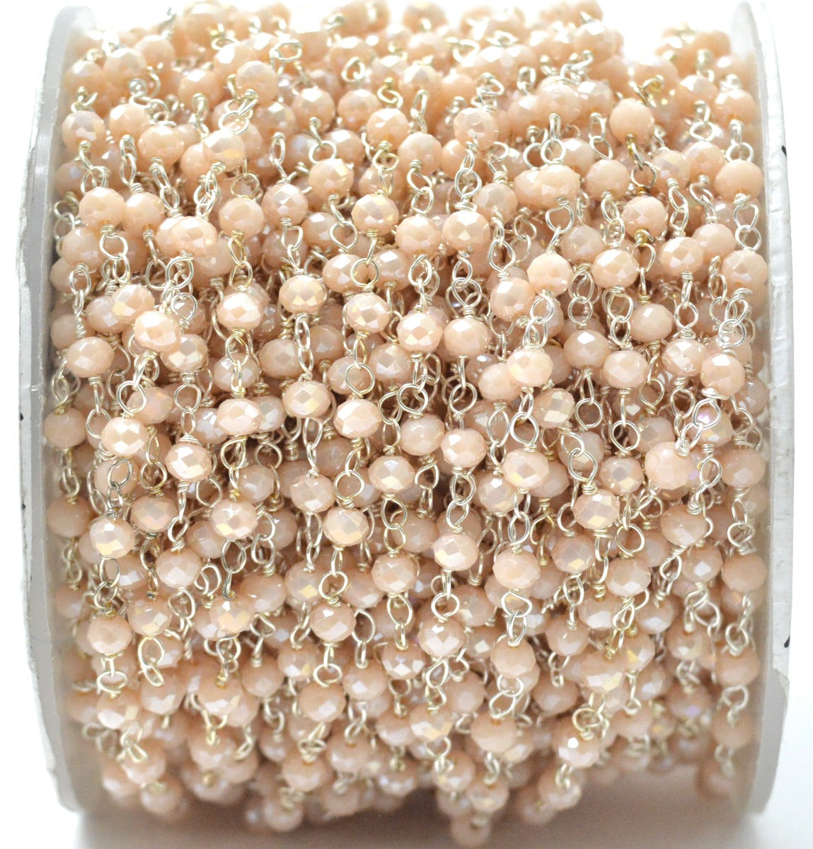 925 Silver Gold Rosary Chain with Chalcedony -