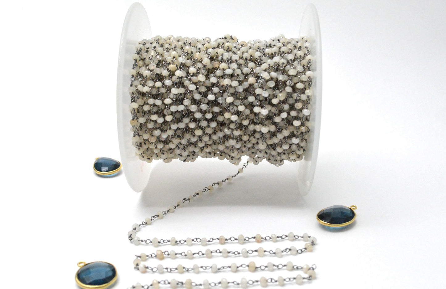 Artisan Rosary Chain - Quartz 925 Gold Silver 3.00mm