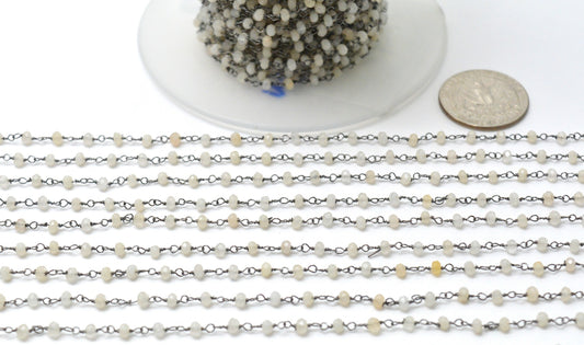 Artisan Rosary Chain - Quartz 925 Gold Silver 3.00mm