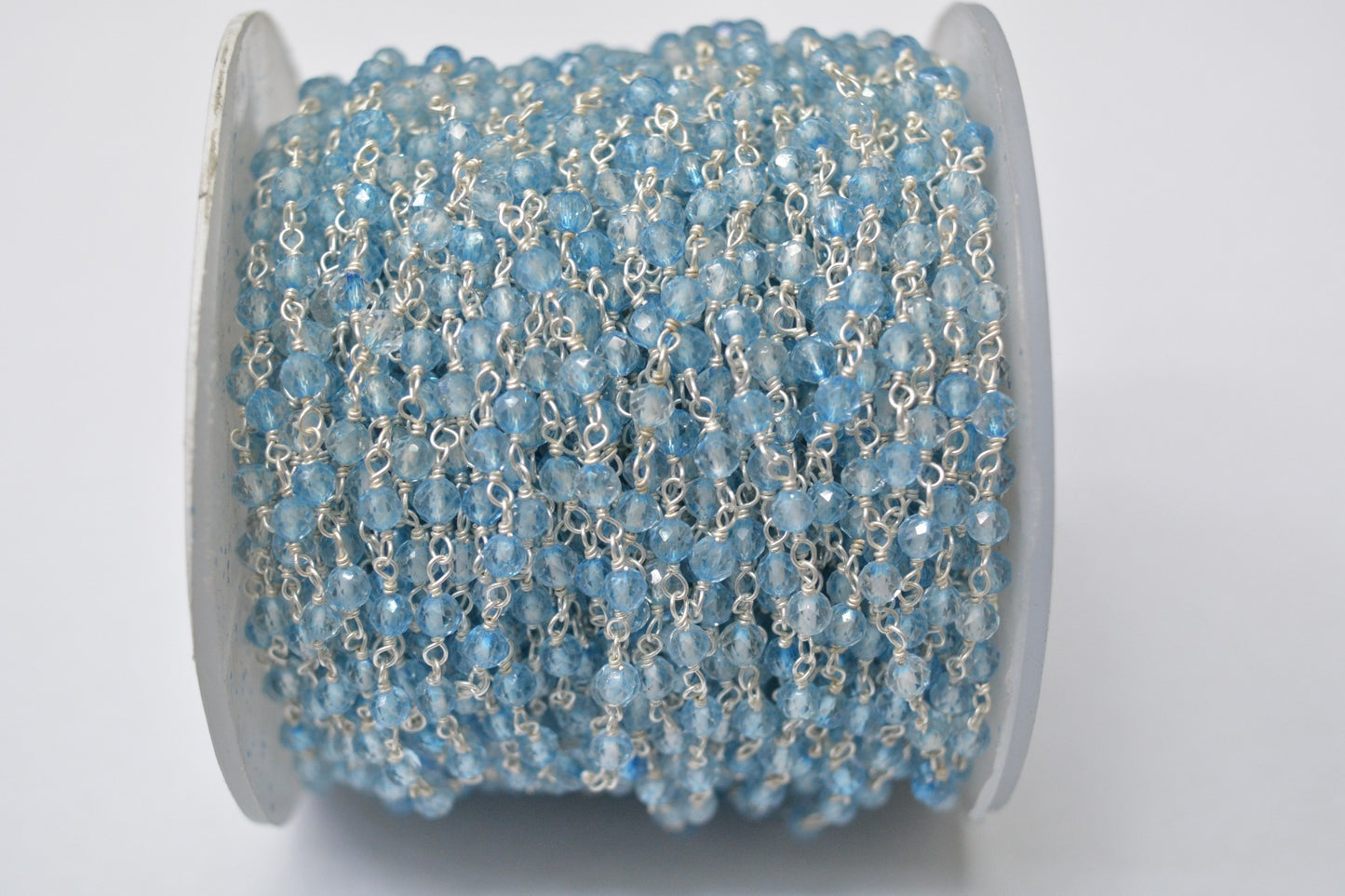 Chalcedony Rosary Chain - 925 Gold Silver, 3.00mm #2