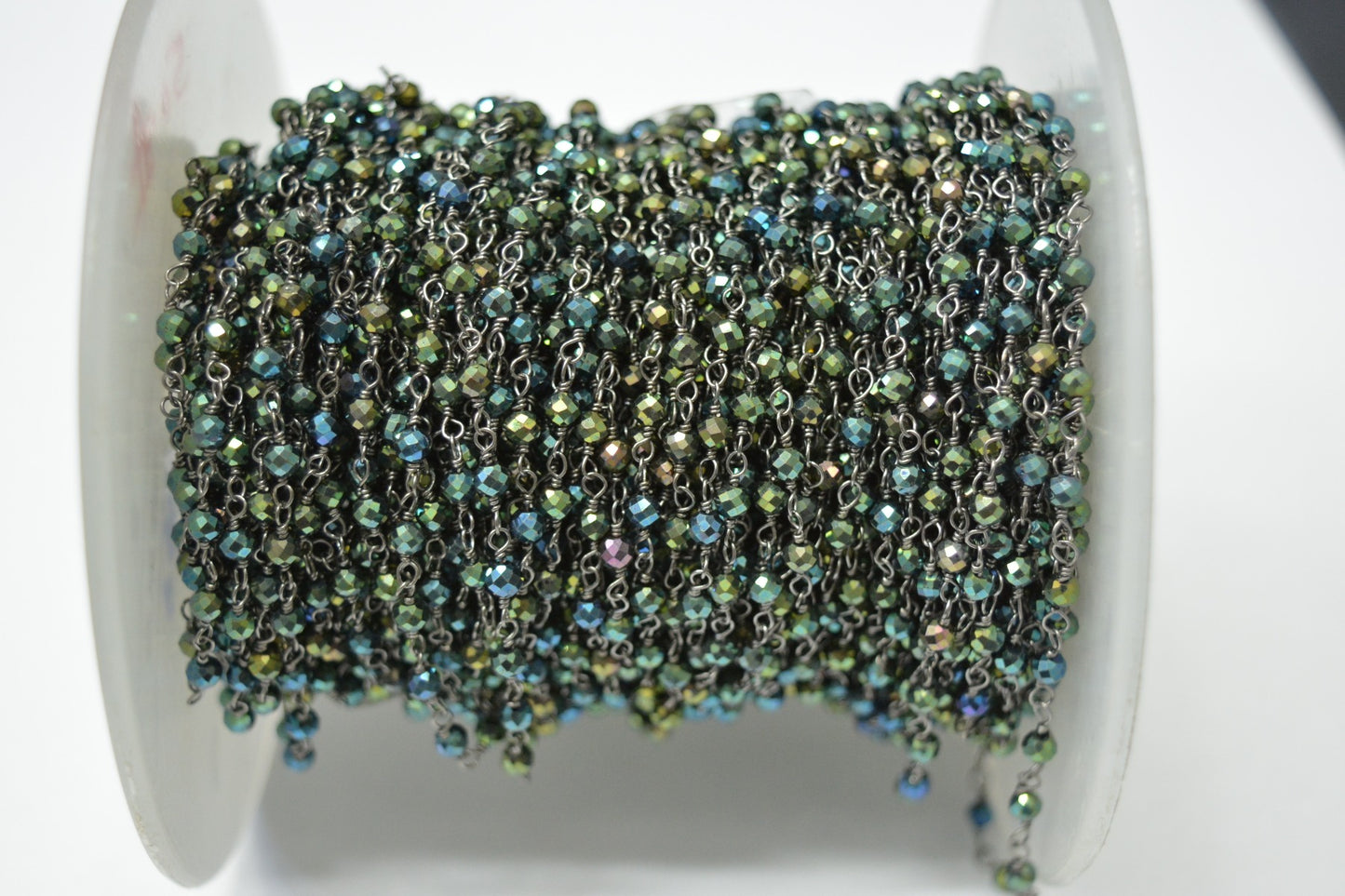 925 Gold Silver Rosary Chain with Stone - 3.00mm #2