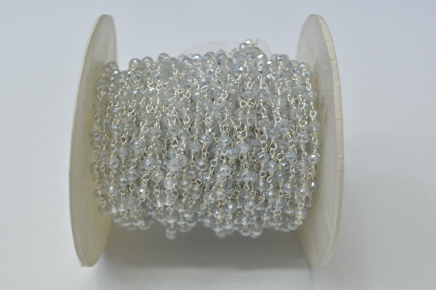 925 Gold Silver Rosary Chain with Crystal -