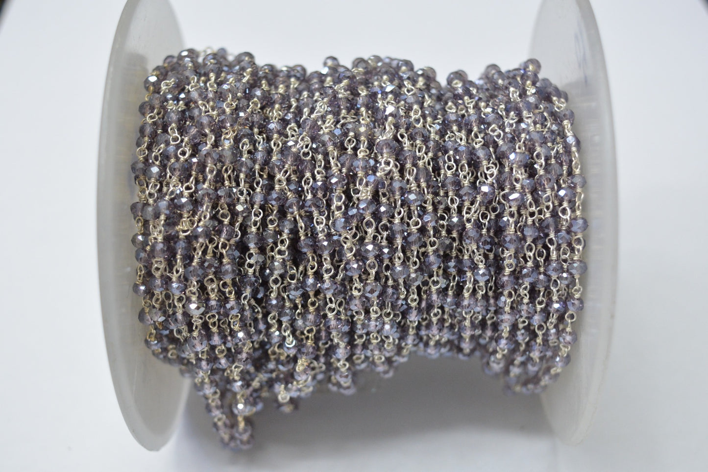 Stylish Rosary Chain - Amethyst 925 Gold Silver