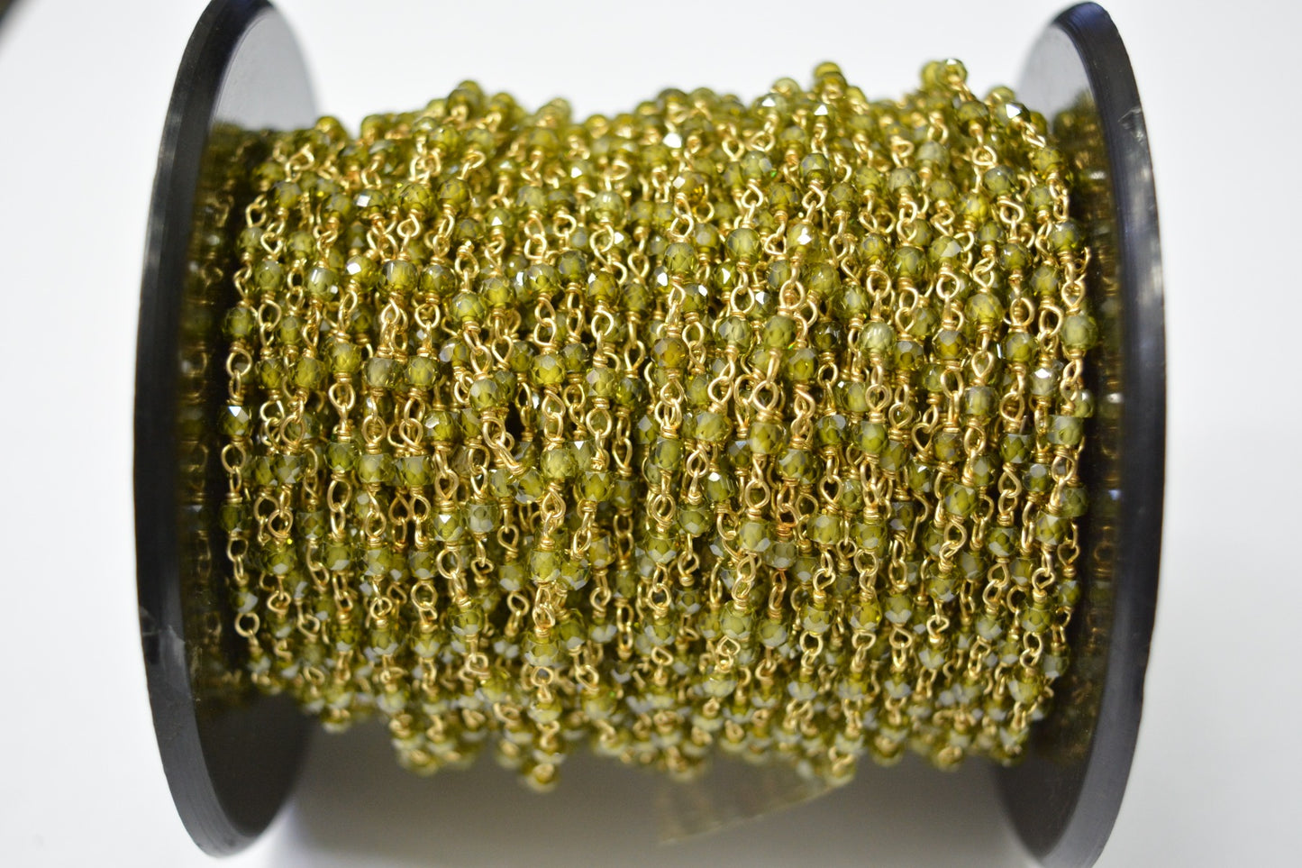 Delicate 925 Gold Silver Rosary Chain - Zirconia 3.00mm