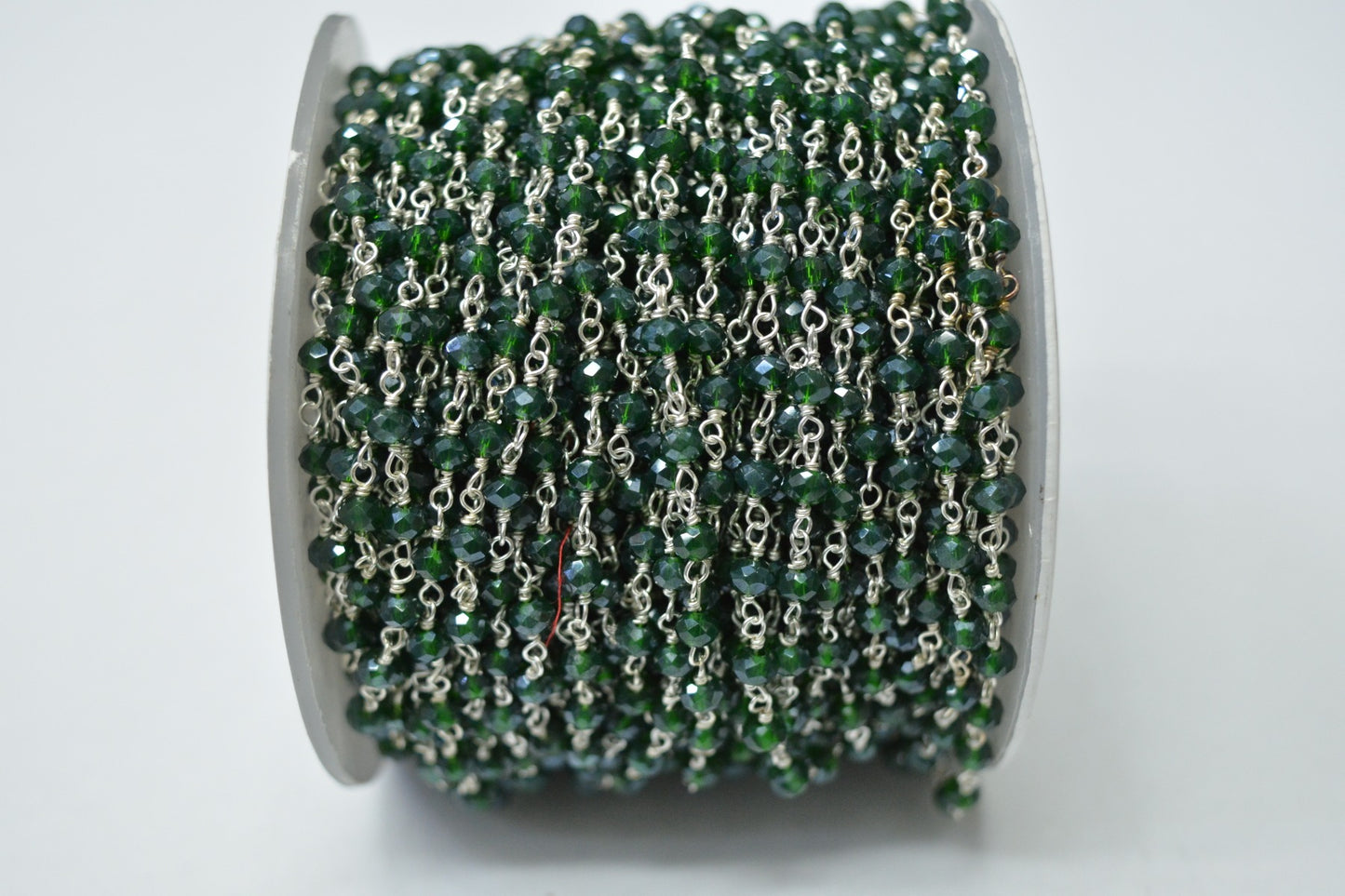 925 Gold Silver Rosary Chain with Crystal - 3.00mm #2