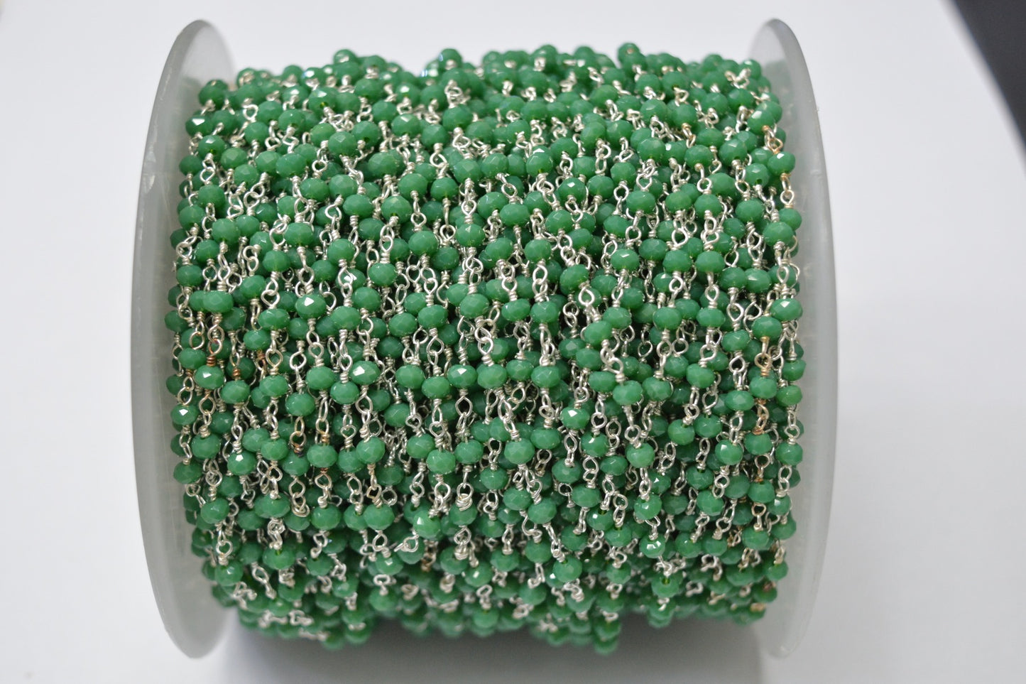 Classic Rosary Chain - Chalcedony 925 Gold Silver 3.00mm