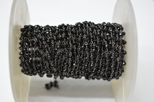 Stunning Rosary Chain - Spinel 925 Gold Silver 3.00mm