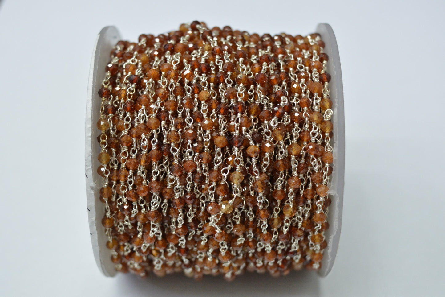 Stylish Stone Rosary Chain in 925 Gold Silver - 3.00mm