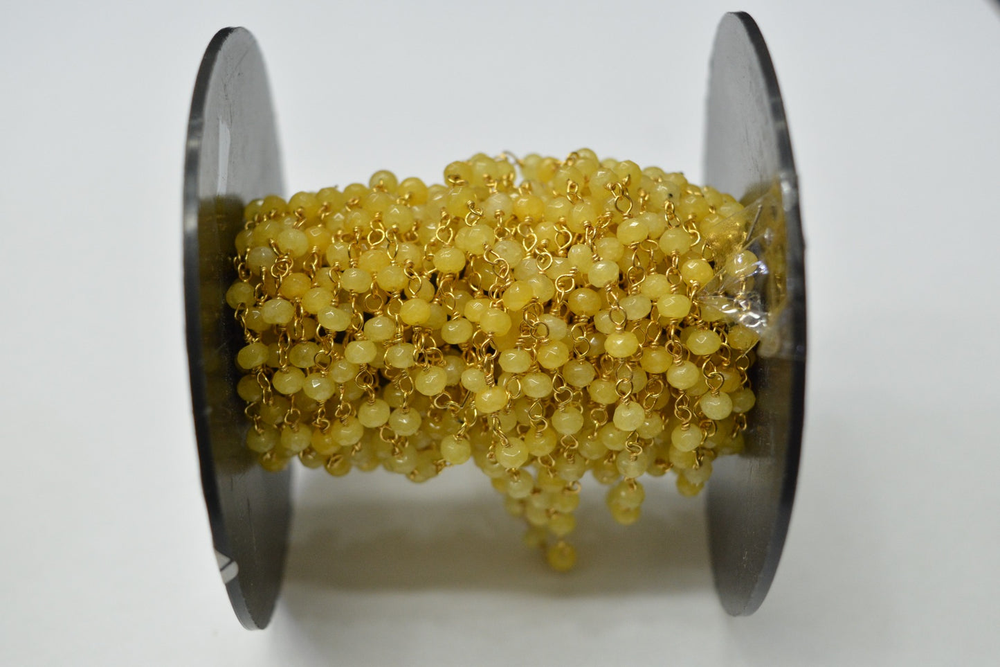 Beautiful Rosary Chain - Chalcedony 925 Gold Silver 3.00mm #2