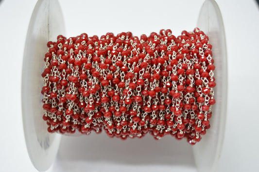 925 Gold Silver Rosary Chain with Chalcedony - 3.00mm #6