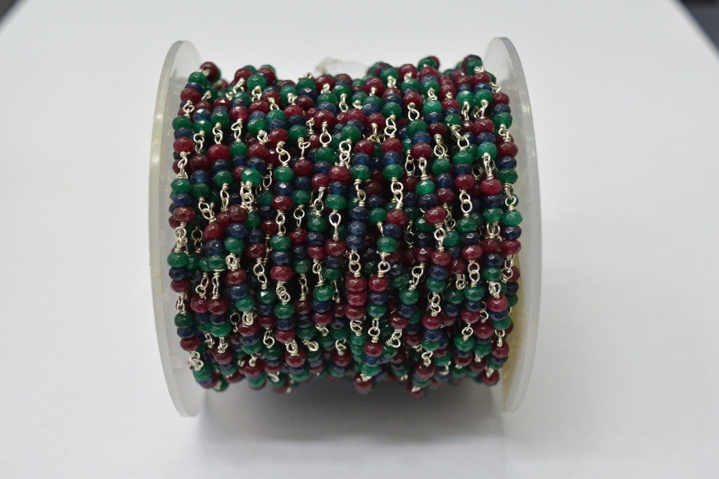 Elegant 925 Gold Silver Rosary Chain - Ruby 3.00mm