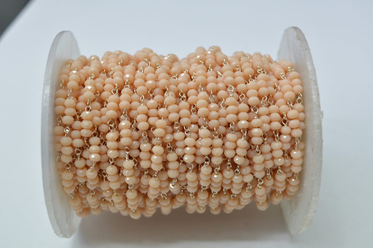 Chalcedony Rosary Chain - 925 Gold Silver, 3.00mm #10