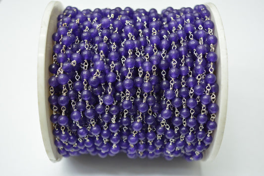 Ruby Rosary Chain - 925 Gold Silver, 3.00mm #2