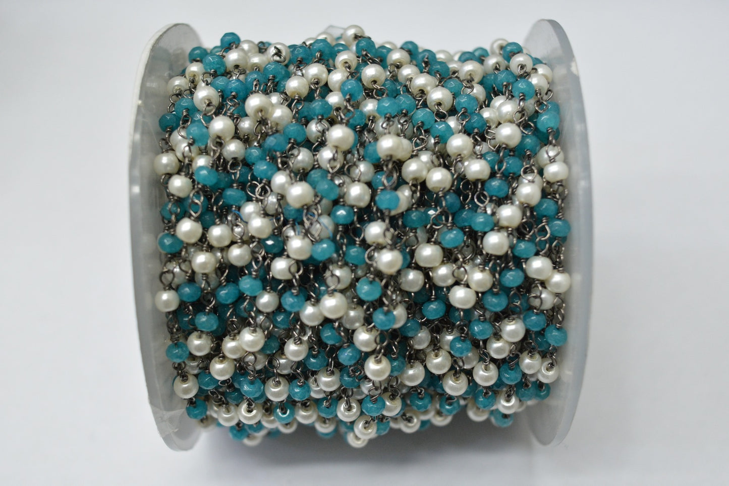 925 Gold Silver Rosary Chain with Pearl - 3.00mm