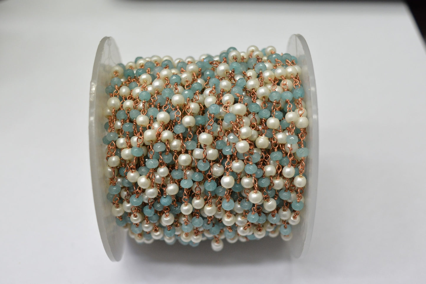 925 Gold Silver Rosary Chain with Pearl - 3.00mm #2