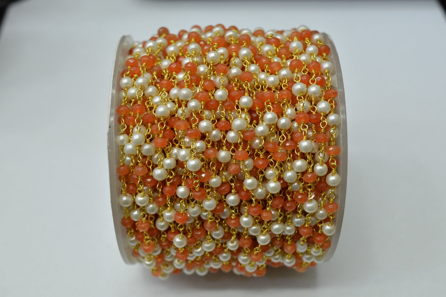 925 Gold Silver Rosary Chain with Pearl - 3.00mm #3