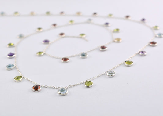 925 Silver Rosary Chain with Stone - 4.00mm - view 3