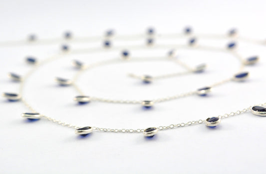 Stunning Rosary Chain - Sapphire 925 Silver 4.00mm - view 3