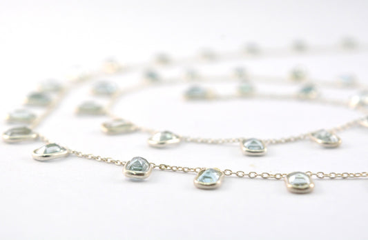 Vintage Topaz Rosary Chain in 925 Silver Gold - 4.00mm - view 3