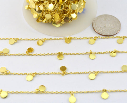 Stone Rosary Chain - 925 Silver Gold, 5mm