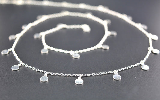 Elegant Rosary Chain - Stone 925 Silver Gold 5mm - view 3