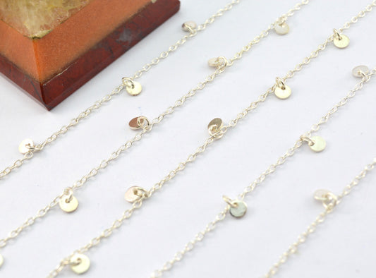 Graceful 925 Silver Gold Rosary Chain - Stone 4.00mm